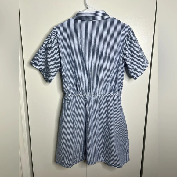 Thakoon- 100% cotton Blue Striped Tie Dress Size 10 - Picture 6 of 10